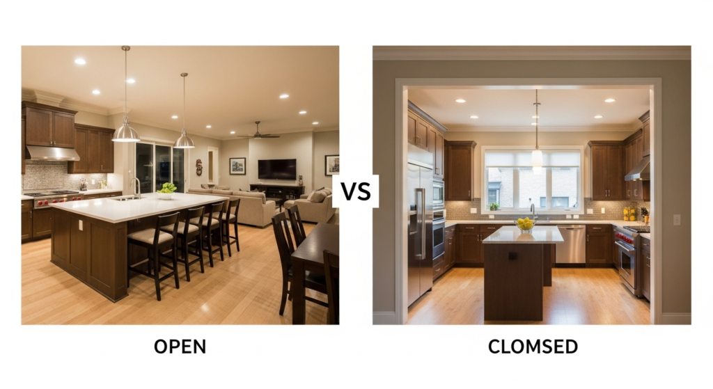 Closed vs. Open Kitchens: What’s the Real Difference?